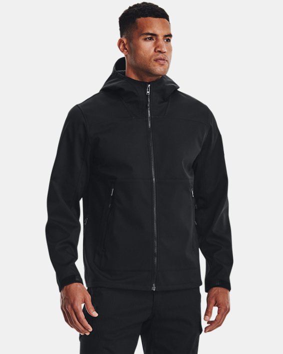Men's UA Tactical Softshell Jacket, Black, pdpMainDesktop image number 0